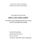 ỨNG DỤNG MẢNG BĂM (HASH) ĐỂ GIẢI CÁC BÀI TOÁN VỀ SO KHỚP XÂU (CHUỖI)