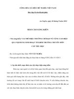 VAI TRÒ HIỆU TRƯỞNG CHỈ ĐẠO VỀ NÂNG CAO HIỆU QUẢ NỘI DUNG SINH HOẠT TỔ KHỐI TRƯỞNG CHUYÊN MÔN CẤP TIỂU HỌC