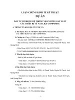 LUẬN CHỨNG KINH TẾ KỸ THUẬT  DỰ ÁN   ĐẦU TƯ MỞ RỘNG HỆ THỐNG NHÀ XƯỞNG SẢN XUẤT  CÁC THIẾT BỊ TỪ VẬT LIỆU COMPOSITE