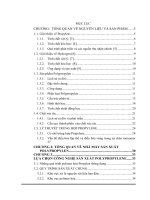 Tổng quan công nghệ vàmô phỏng thiết kế nhà máy sản xuất Polypropylene – Năng suất:150000 Tấn/năm