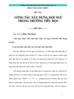 Công tác xây dựng đội ngũ trong trường học