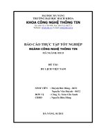 BÁO CÁO THỰC TẬP TỐT NGHIỆP DU LỊCH VIỆT NAM