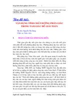 VẬN DỤNG TÍNH CHẤT ĐƯỜNG PHÂN GIÁC TRONG TAM GIÁC ĐỂ GIẢI TOÁN