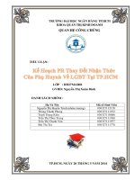 kế hoạch PR thay đổi nhận thức của phụ huynh về LGBT tại TP. Hồ Chí Minh