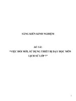 SKKN Việc đổi mới, sử dụng thiết bị dạy học môn lịch sử lớp 7