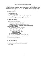 Số hóa thiết bị dạy học - một biện pháp nâng cao chất lượng quản lý và sử dụng thiết bị dạy học