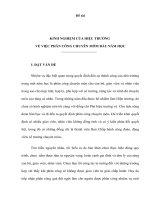 Kinh nghiệm trong công tác phân công chuyên môn đầu năm học