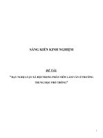 Dạy văn nghị luận xã hội ở trường THPT