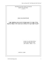HỆ THỐNG SẢN XUẤT TINH GỌN VÀ VIỆC ỨNG DỤNG THỰC TẾ VÀO CÁC CÔNG TY TẠI VIỆT NAM