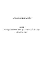 SKKN Sử dụng đồ dùng trực quan trong giờ dạy học môn Công Nghệ