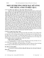 Một số phương pháp dạy kĩ năng nói tiếng Anh có hiệu quả