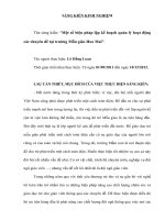 Một số biện pháp lập kế hoạch quản lý hoạt động các chuyên đề tại trường Mẫu giáo Hoa Mai