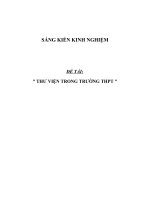 Sáng kiến kinh nghiệm thư viện trong trường THPT