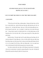 KINH NGHIỆM GIẢI PHÁP NHẰM QUẢN LÝ TỐT TỔ CHUYÊN MÔN TRƯỜNG TIỂU HỌC CÁI NƯƠC 1