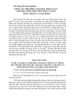 Công tác phổ biến, giáo dục pháp luật cho HS, sinh viên tỉnh Cà Mau thực trạng và giải pháp