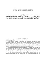 SKKN Giải pháp để nâng cao chất lượng dạy và học phân môn vẽ trang trí ở khối 7