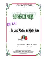 Một số cách dùng tính từ và cụm tính từ tiếng Anh