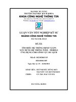 TÌM HIỂU HỆ THỐNG ĐỊNH VỊ GPS XÂY DỰNG HỆ THỐNG WEB – MOBILE ỨNG DỤNG CHO LĨNH VỰC DU LỊCH