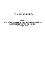SKKN Một số phương pháp giúp học sinh nắm vững qui trình thực hành thí nghiệm môn vật lý 9