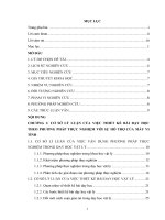 Thiết kế bài dạy học phần cơ học chương trình vật lý 10 cơ bản theo phương pháp thực nghiệm với sự hỗ trợ của máy vi tính.