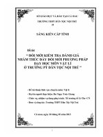 Đổi mới kiểm tra đánh giá nhằm thúc đẩy đổi mới phương pháp dạy học môn vật lí ở trường Phổ thông Dân tộc Nội trú