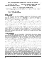 Sáng kiến kinh nghiệm Sử dụng Bảng kiến thức trong dạy học lịch sử trên phần mềm Power Point