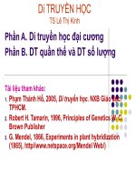 giáo trình di truyền học