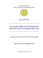 Khóa luận: Xây dựng chiến lược kinh doanh cho DNTN Đang  Trại cá sấu Long Xuyên