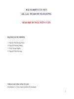 ĐỀ TÀI NỔI LO SỢ THẢ NỔI TỶ GIÁ