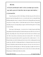 Sử dụng sơ đồ kiến thức nâng cao hiệu quả giảng dạy Môn Lịch sử ở trường THPT