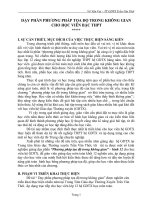 Dạy phần phương pháp tọa độ trong không gian cho học viên THPT