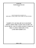 NGHIÊN CỨU, DỰ BÁO, ĐỀ XUẤT GIẢI PHÁP  PHÒNG CHỐNG HIỆN TƯỢNG XÓI LỞ, BỒI LẤP  VÙNG TRUNG - HẠ LƯU SÔNG GIANH VÀ NHẬT LỆ  PHỤC VỤ PHÁT TRIỂN BỀN VỮNG LÃNH THỔ NGHIÊN CỨU