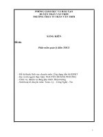 SÁNG KIẾN Phần mềm quản lý điểm THCS