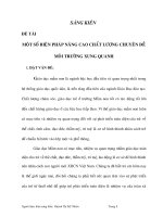 Một số biện pháp nâng cao chất lượng chuyên đề môi trường xung quanh