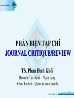 bài giảng phản biện tạp chí