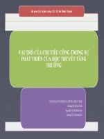 Vai trò của chi tiêu công trong sự phát triển của học thuyết tăng trưởng