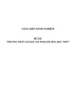 SKKN Phương pháp giải bài tập Poolime Hóa học THPT