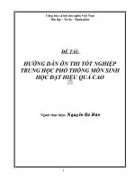 Hướng dẫn ôn thi tốt nghiệp trung học phổ thông môn sinh học đạt hiệu quả cao