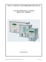 Hướng dẫn vận hành rơ le   7SA61