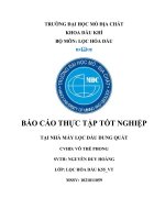 Báo cáo thực tập về phân xưởng reforming của NMLD dung quất