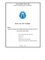 THÀNH LẬP DOANH NGHIỆP KINH DOANH CHĂN, GỐI VÀ MẶT HÀNG THỦ CÔNG