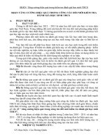 Tăng cường hiệu quả trong công tác đổi mới kiểm tra đánh giá học sinh Trung học cơ sở