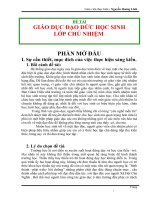 Giáo dục đạo đức học sinh lớp chủ nhiệm