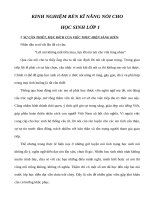 Kinh nghiệm rèn kỹ năng nói cho học sinh lớp 1