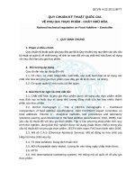 QUY CHUẨN KỸ THUẬT QUỐC GIAVỀ PHỤ GIA THỰC PHẨM - CHẤT NHŨ HÓA
