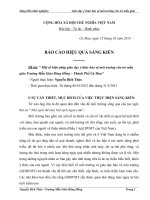 Một số biện pháp giáo dục ý thức bảo vệ môi trường cho trẻ MG, Trường MG Bông Hồng