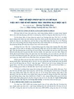 MỘT SỐ BIỆN PHÁP QUẢN LÍ CHỈ ĐẠO VIỆC DUY TRÌ SĨ SỐ TRONG NHÀ TRƯỜNG ĐẠT HIỆU QUẢ