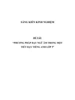 SKKN Phương pháp dạy ngữ âm trong một tiết dạy tiếng Anh lớp 5