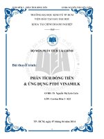 PHÂN TÍCH DÒNGTIỀN VÀ ỨNG DỤNG PTDT VINAMILK