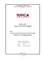 LẬP DỰ ÁN XÂY DỰNG NHÀ MÁY GỖ MỸ NGHỆ CÔNG TY CỔ PHẦN DOTA